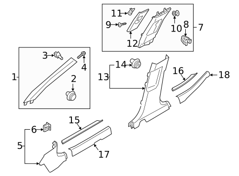 Interior Trim - Pillars for 2017 Genesis G90 #1