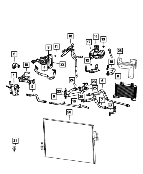 Radiator and Related Parts; Charge Air Cooler for 2022 Dodge Charger #1