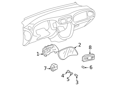 Switches for 2008 Chevrolet Trailblazer #1