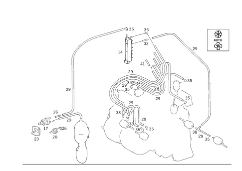 Vacuum Parts Used W/Air Conditioning Automatics for 1986 Mercedes-Benz 300E #2