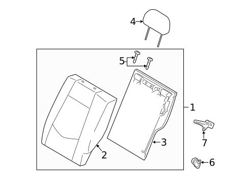 Rear Seat Components for 2013 Kia Forte #4