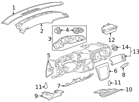 Instrument Panel Components for 2022 Chevrolet Equinox #2
