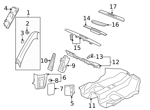 Interior Trim - Pillars for 2011 Porsche 911 #0