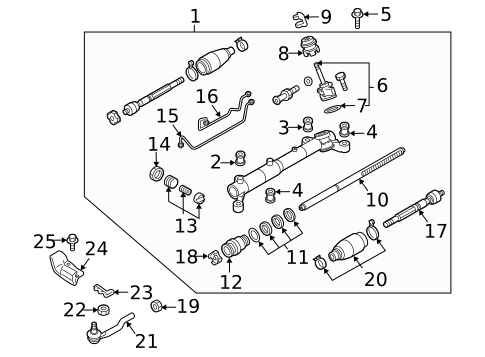 Steering Gear & Linkage for 2011 Mazda CX-9 #0