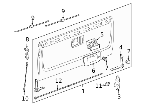Tail Gate for 2011 GMC Sierra 1500 #3