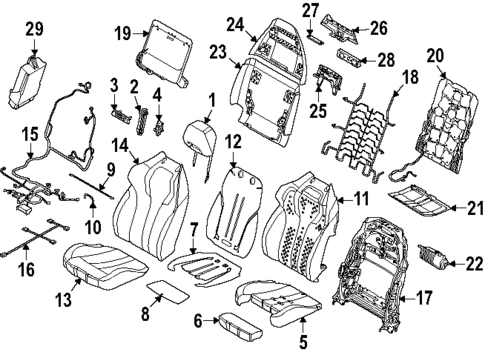 Driver Seat Components for 2022 BMW X5 #1