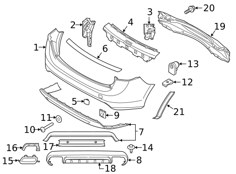 Bumper & Components - Rear for 2018 Volvo V60 #0