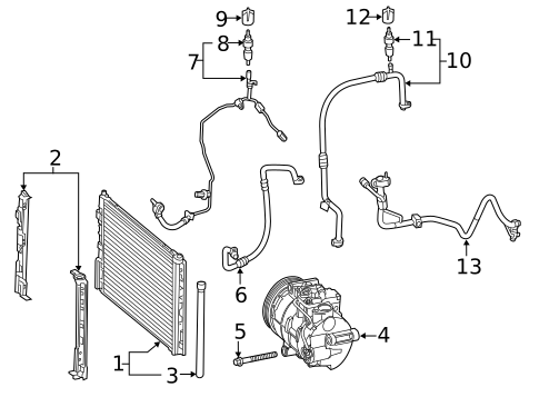 Condenser, Compressor & Lines for 2016 Mercedes-Benz CLA45 AMG #0