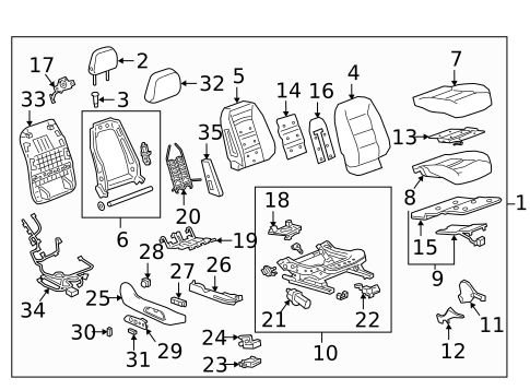 Passenger Seat Components for 2022 GMC Yukon #7