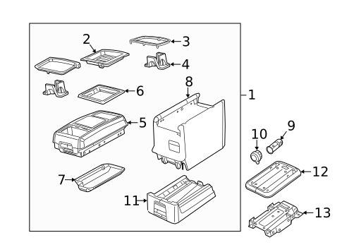 Center Console for 2013 Dodge Grand Caravan #0