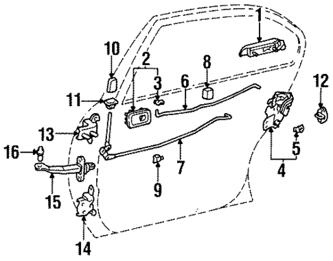 Rear Door for 1997 Toyota Tercel #1