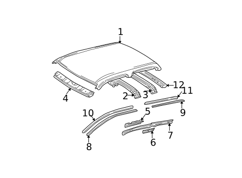 Roof & Components for 2004 Toyota Tacoma #0