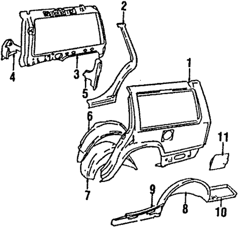 Quarter Panel for 1989 Volvo 740 #0