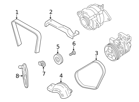 Belts & Pulleys for 2005 Subaru Baja #0