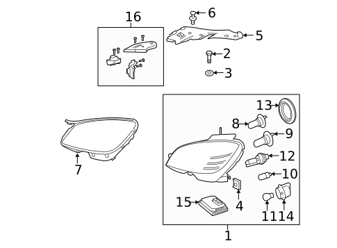 Headlamp Components for 2000 Mercedes-Benz CLK430 #2