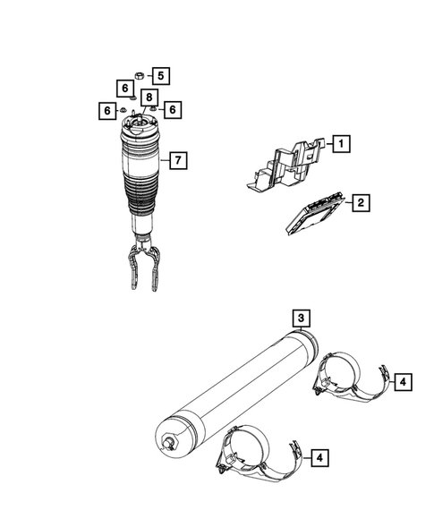 Air Suspension for 2021 Jeep Grand Cherokee #1