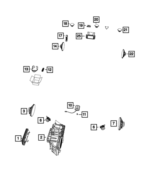 Radio, Antenna, Speakers, DVD and Video systems for 2019 Dodge Grand Caravan #0