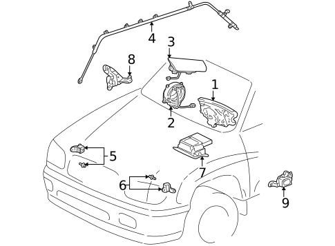 Air Bag Components for 2001 Toyota Sequoia #0