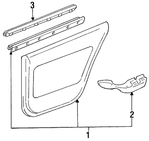 Interior Trim - Rear Door for 1993 Toyota Camry #1