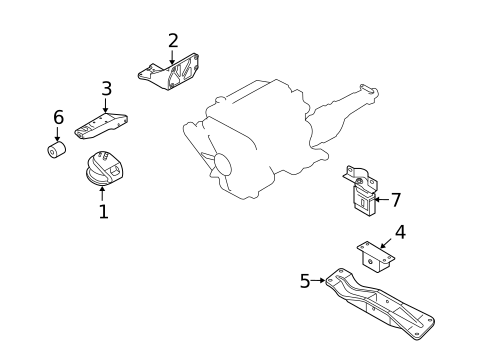 Engine & Trans Mounting for 2007 INFINITI M35 #0