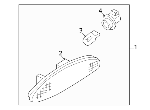 Side Marker Lamps for 2001 Nissan Maxima #1