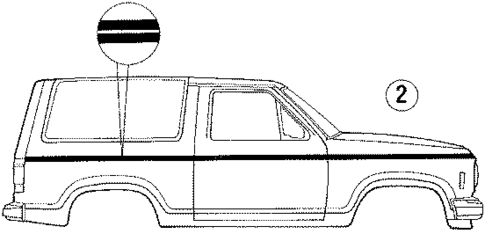 Stripe Tape for 1986 Ford Bronco II #1