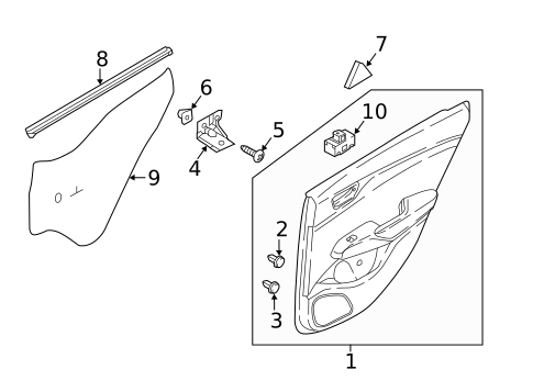 Rear Door for 2018 Hyundai Accent #2