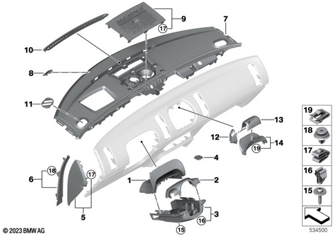 Instrument Carrier / Mounting Parts for 2024 Mini Countryman SE ALL4 #0