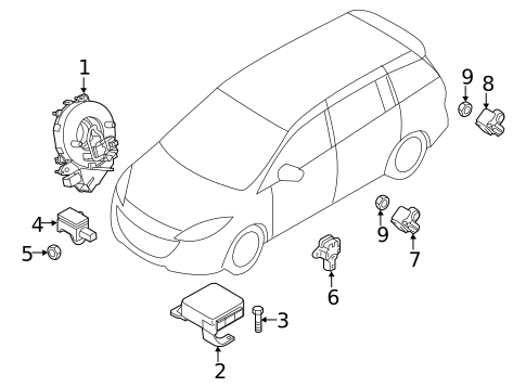 Air Bag Components for 2014 Mazda 5 #1