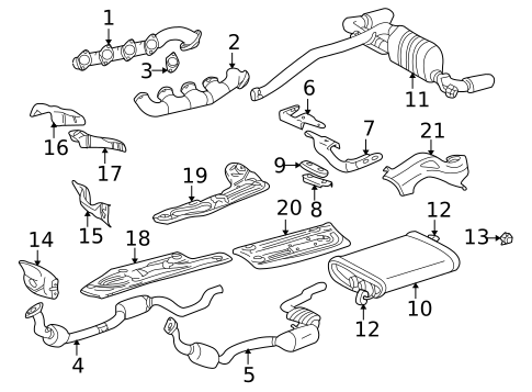 Exhaust Components for 2002 Mercedes-Benz ML55 AMG #0