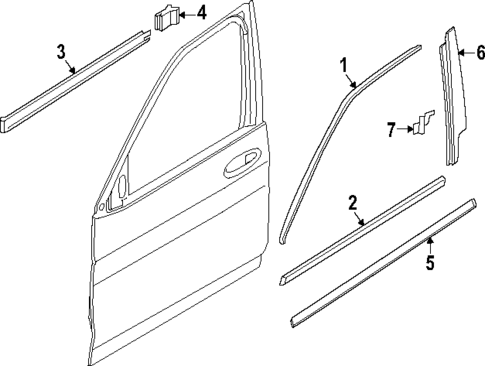 Exterior Trim - Front Door for 2025 BMW XM #0