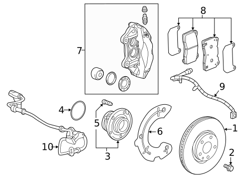 Front Brakes for 2018 Cadillac CTS #1