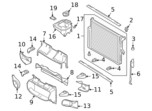 Radiator & Components for 2005 Porsche Cayenne #1
