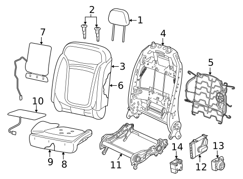Front Seat Components for 2020 Jeep Renegade #4