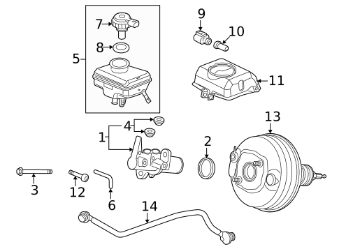 Master Cylinder - Components On Dash Panel for 2015 Audi A5 Quattro #0