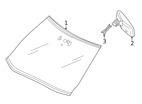 Glass - Windshield for 2022 INFINITI QX50 #0