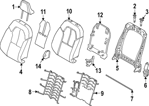Passenger Seat Components for 2026 Volvo EC40 #1