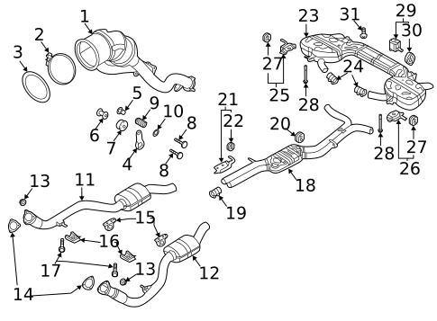 Exhaust Components for 2022 Audi A6 Quattro #0
