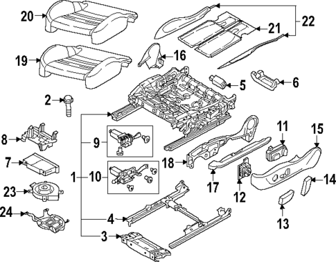 Front Seat Components for 2025 Audi Q8 e-tron Sportback #0