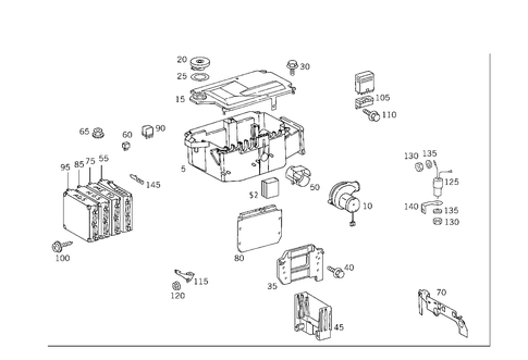 Apparatus Case and Control Units for 1993 Mercedes-Benz 600SL #1