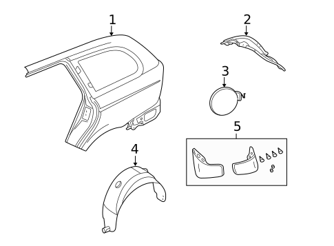Quarter Panel & Components for 2005 Jaguar X-Type #0