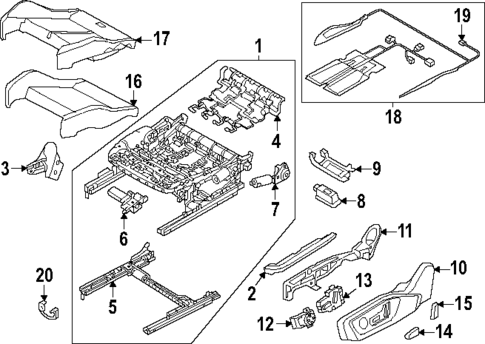 Driver Seat Components for 2022 Audi Q4 e-tron Sportback #1