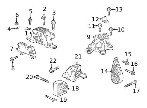 Engine & Trans Mounting for 2022 Cadillac XT4 #0