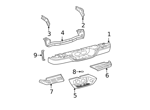 Bumper & Components - Rear for 2005 Toyota Tundra #0