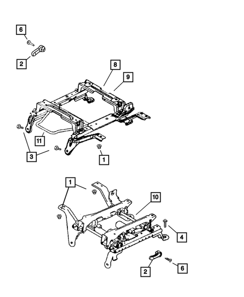 Front Seats - Adjusters, Recliners, Shields and Risers for 2010 Dodge Ram 3500 #2