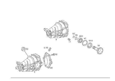 Rear Axle Housing with Differential for 2000 Mercedes-Benz CLK430 #0
