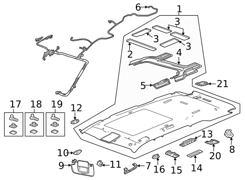 Interior Trim - Roof for 2022 Chevrolet Suburban #0