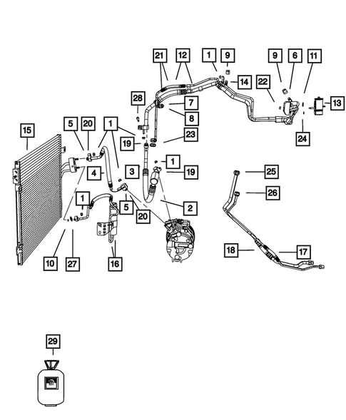 Air Conditioner and Heater Plumbing for 2011 Dodge Journey #0