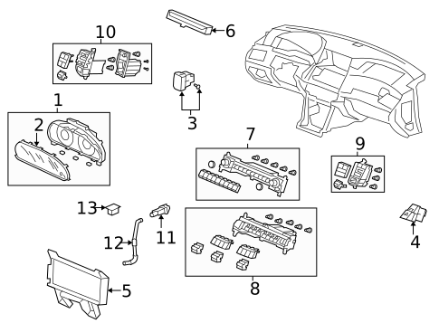 Instruments & Gauges for 2010 Honda Accord #0