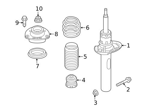 Struts & Components for 2011 Volkswagen Jetta #14